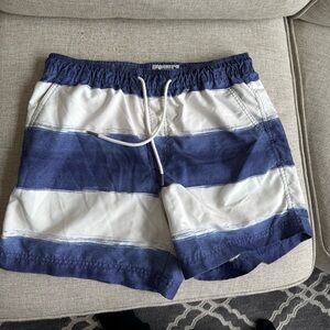Men's Blue and White Swim Suit